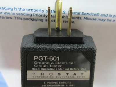 ESD COMPLIANCE PROSTAT PGT-601 GROUND TESTER ELECTROSTATIC AS IS BIN#K4