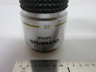 MICROSCOPE OBJECTIVE OLYMPUS DPLAN 10X OPTICS AS IS BN#F5-19
