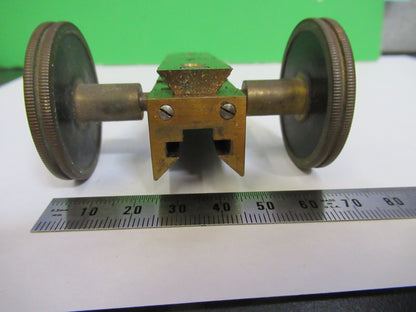 ANTIQUE BRASS BAUSCH LOMB KNOBS MACRO ADJUST MICROSCOPE PART AS PICTURED W3-C-02