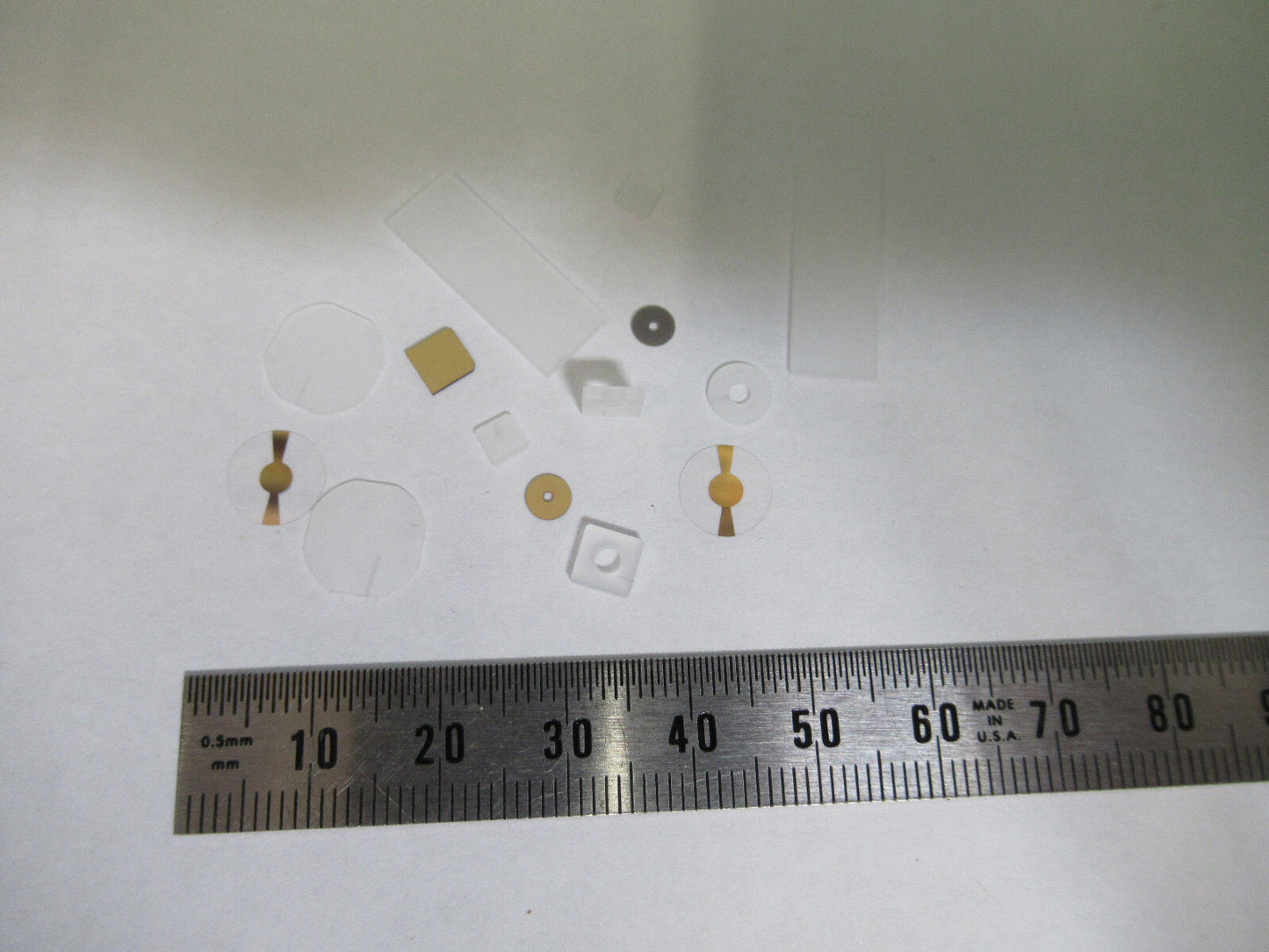 Lot Blanks Piezoelectric Quartz Crystal X-y-cut Gold Coated Piezo Sensor
