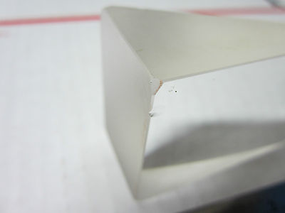 OPTICAL PRISM [small chip on corner] LASER OPTICS xvi BIN#4V-03