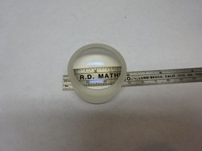 THICK LENS BI CONVEX GLASS OPTICS MICROSCOPE PART AS IS &83-28