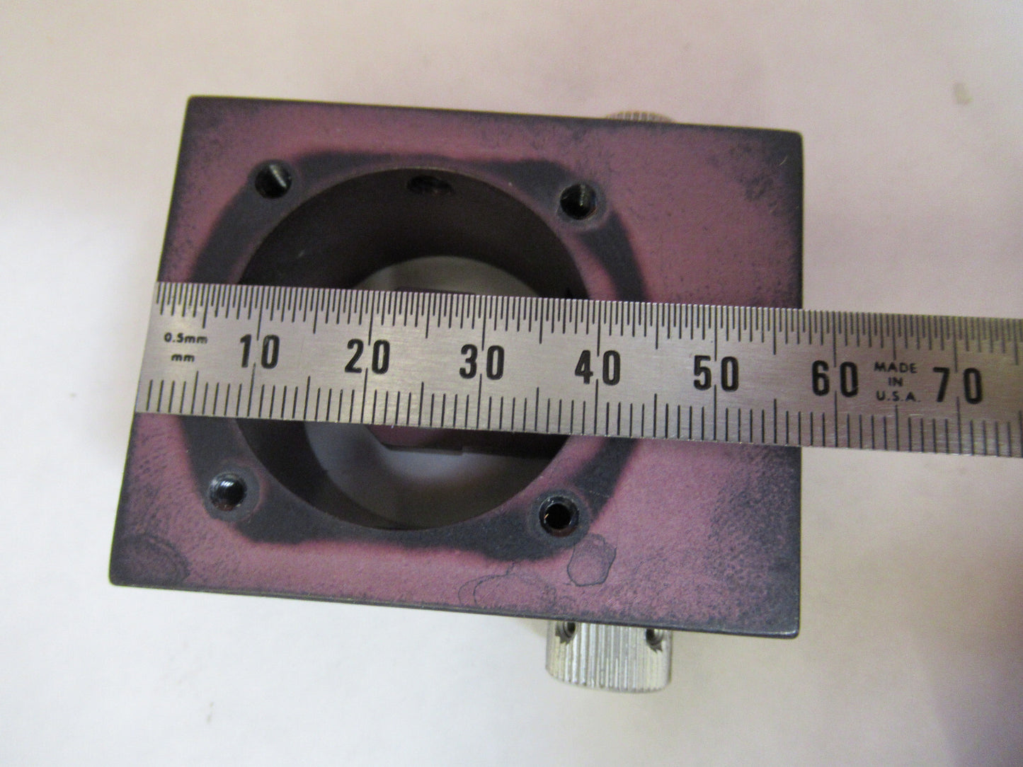 optical FIXTURE WITH MOVABLE LENS  laser optics as pictured  Y2-A-96
