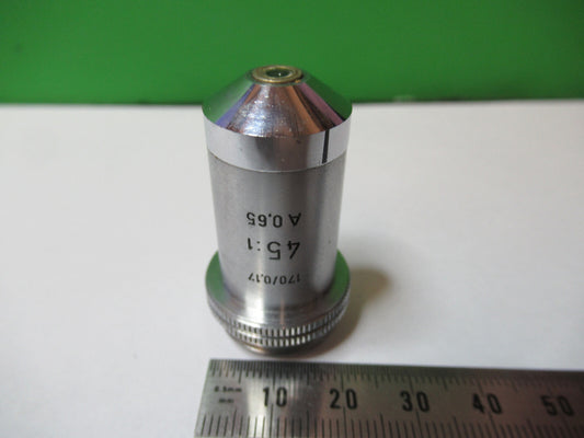 Ernst Leitz Wetzlar Objective 45X /170 Optics Microscope Part
