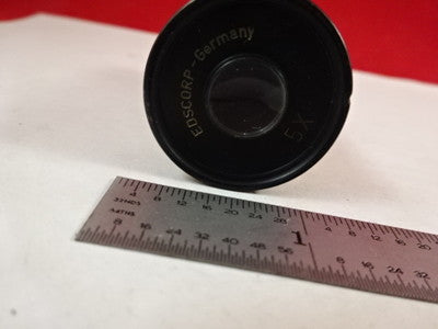 MICROSCOPE PART EDSCORP GERMANY OCULAR EYEPIECE 5X OPTICS AS IS B#N7-F-01