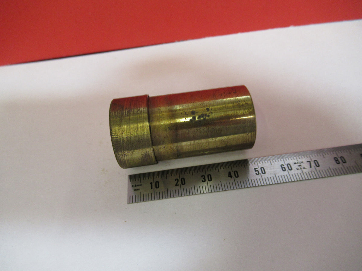 ANTIQUE BRASS ERNST LEITZ GERMANY EMPTY OBJECTIVE CANISTER AS PICTURED Y5-A-14