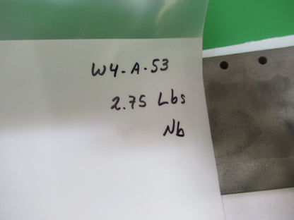 NIOBIUM METAL ALLOY Nb 74% W 7% Cr 11% Fe RARE HEAVY HIGH TEMPERATURE  &w4-a-53