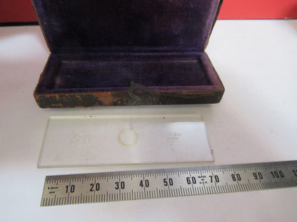 ANTIQUE CARL ZEISS CALIBRATION MICROMETER MICROSCOPE PART AS PICTURED F8-A-53