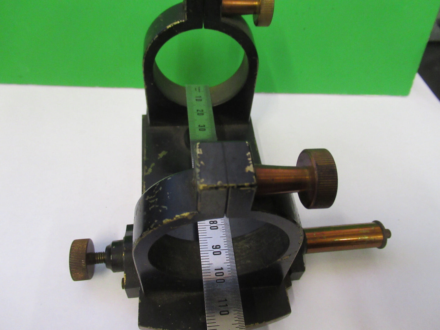 Antique Brass Stage Holder Unknown Rare Collimator Part