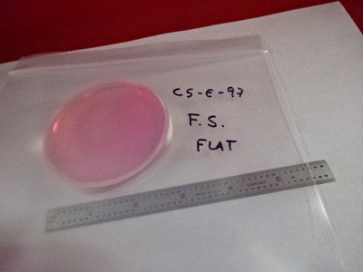 FLAT FUSED SILICA 3" dia DICHROIC OPTICAL MIL SPEC OPTICS AS PICTURED &C5-E-97