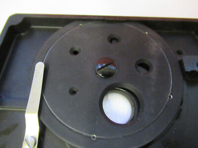 GENERIC VINTAGE STAGE TABLE OLD MICROSCOPE PART OPTICS AS PICTURED &13-FT-72