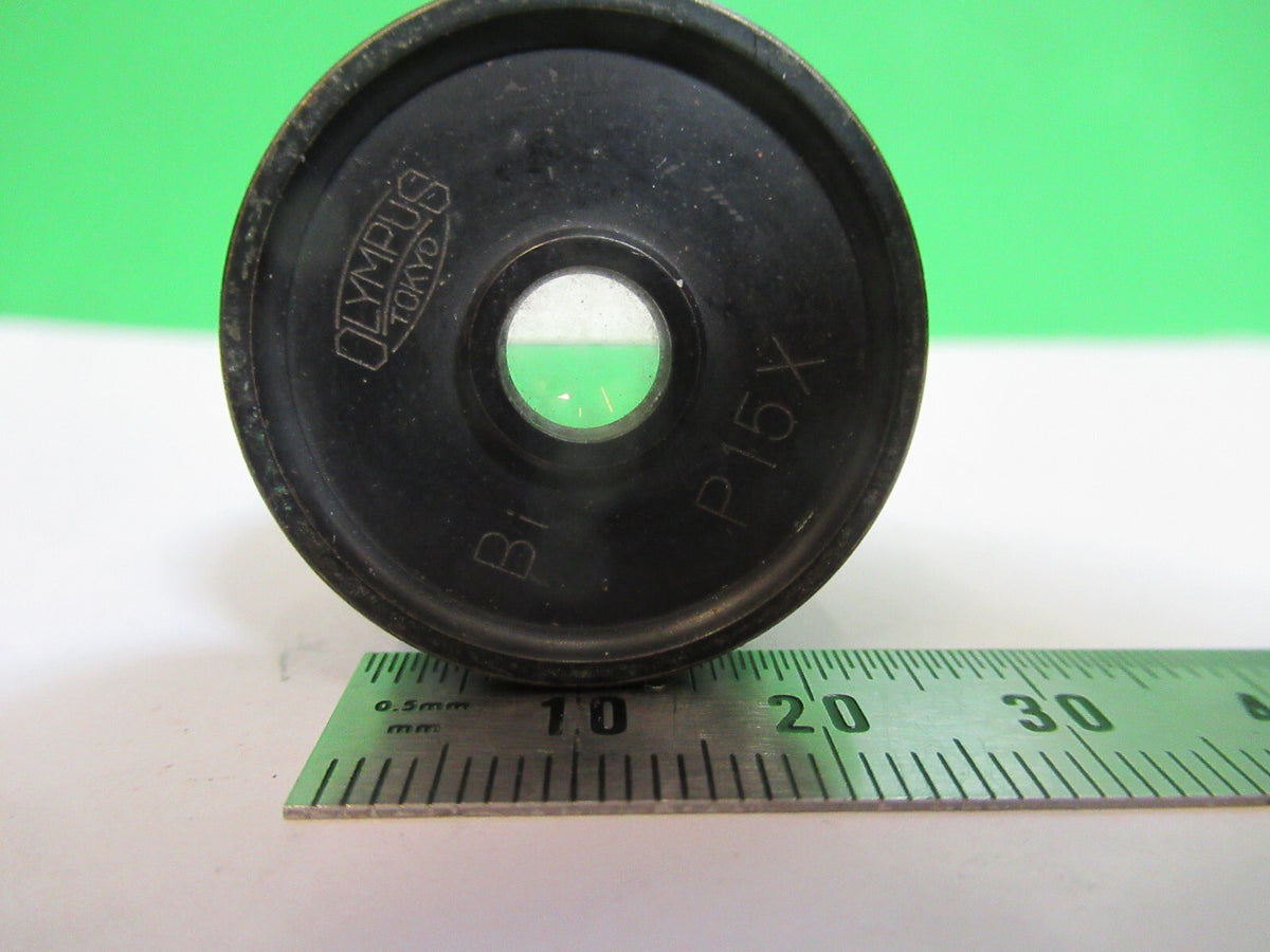 Olympus P15X [dirty] Eyepiece Optics Microscope Part