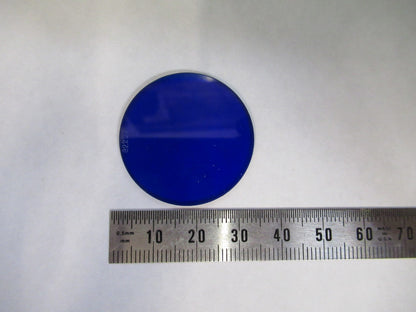 ZEISS GERMANY GLASS FILTER DARK BLUE OPTICS MICROSCOPE PART AS PICTURED V8-B-28