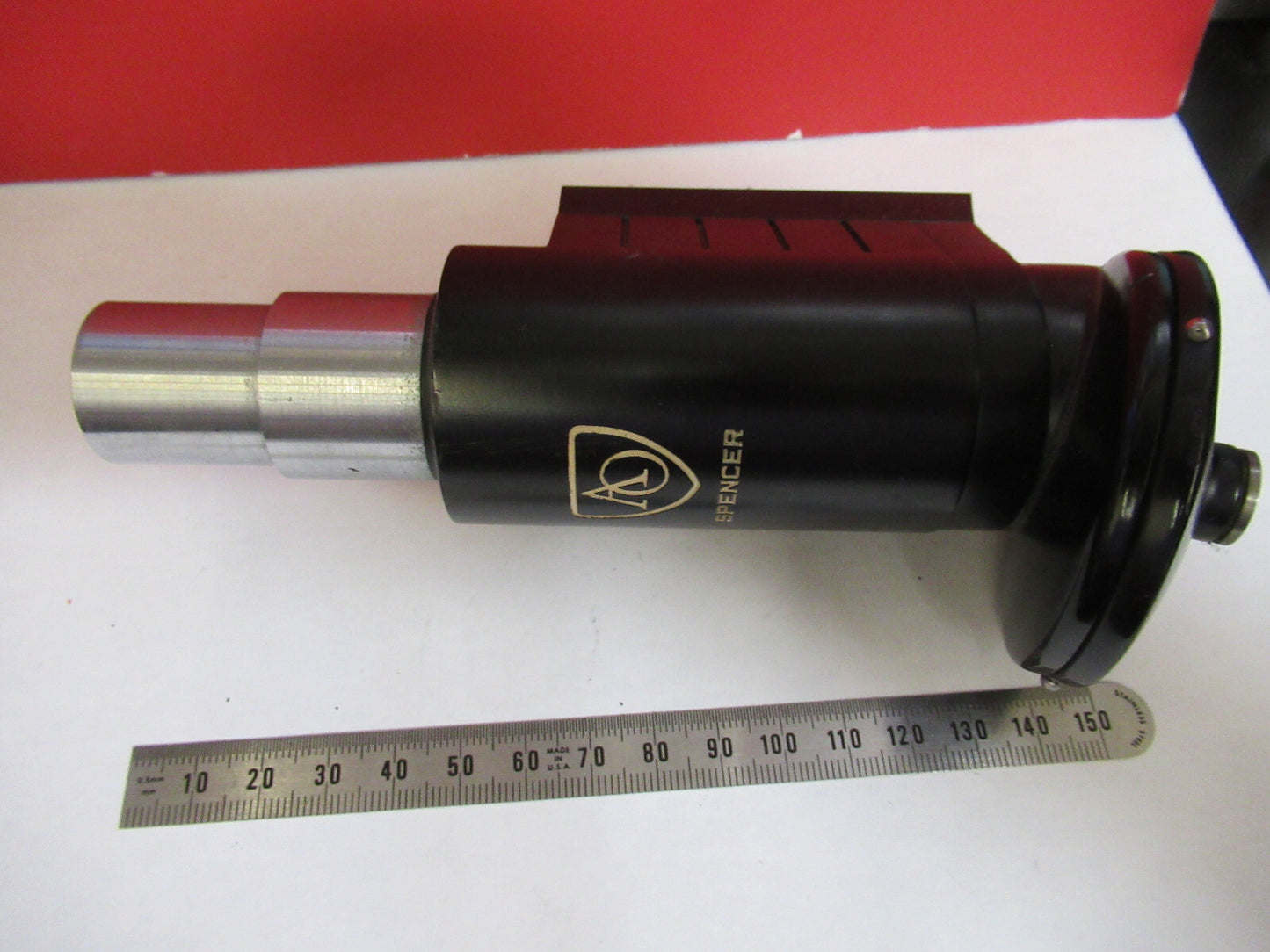 SPENCER AO AMERICAN tubus + nosepiece OPTICS MICROSCOPE PART AS PIC T9-A-25