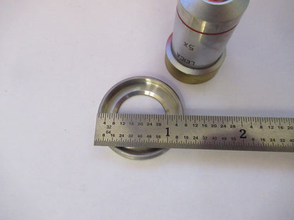LEICA GERMANY 506302 5X INFINITY OBJECTIVE MICROSCOPE PART AS PICTURED &H6-A-27