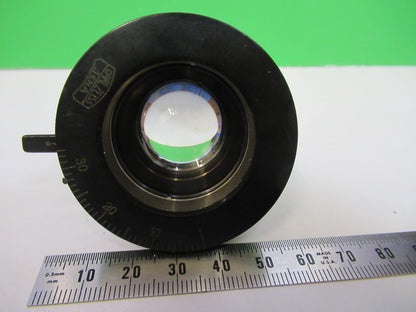 CARL ZEISS GERMANY CONDENSER + IRIS OPTICS MICROSCOPE PART AS PICTURED S2-C-32