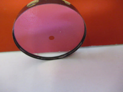OPTICS MIL SPEC GLASS COATED FILTER [CENTER UNCOAT] OPTICAL AS PICTURED T1-A-17