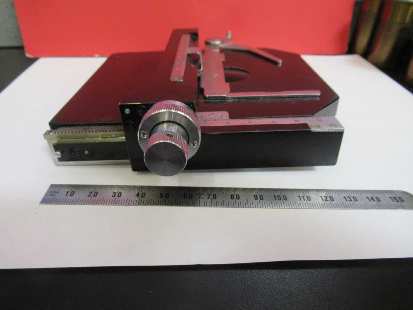 OLYMPUS JAPAN  XY STAGE TABLE MICROSCOPE PART AS PICTURED T5-A-10
