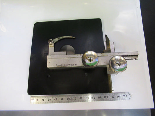 ERNST LEITZ ANTIQUE XY STAGE TABLE MICROSCOPE PART AS PICTURED Y4-FT-99