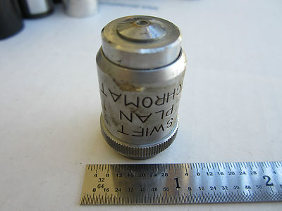 OPTICAL MICROSCOPE PART OBJECTIVE SWIFT PLAN ACHROMAT 40X AS IS OPTICS DWR#02
