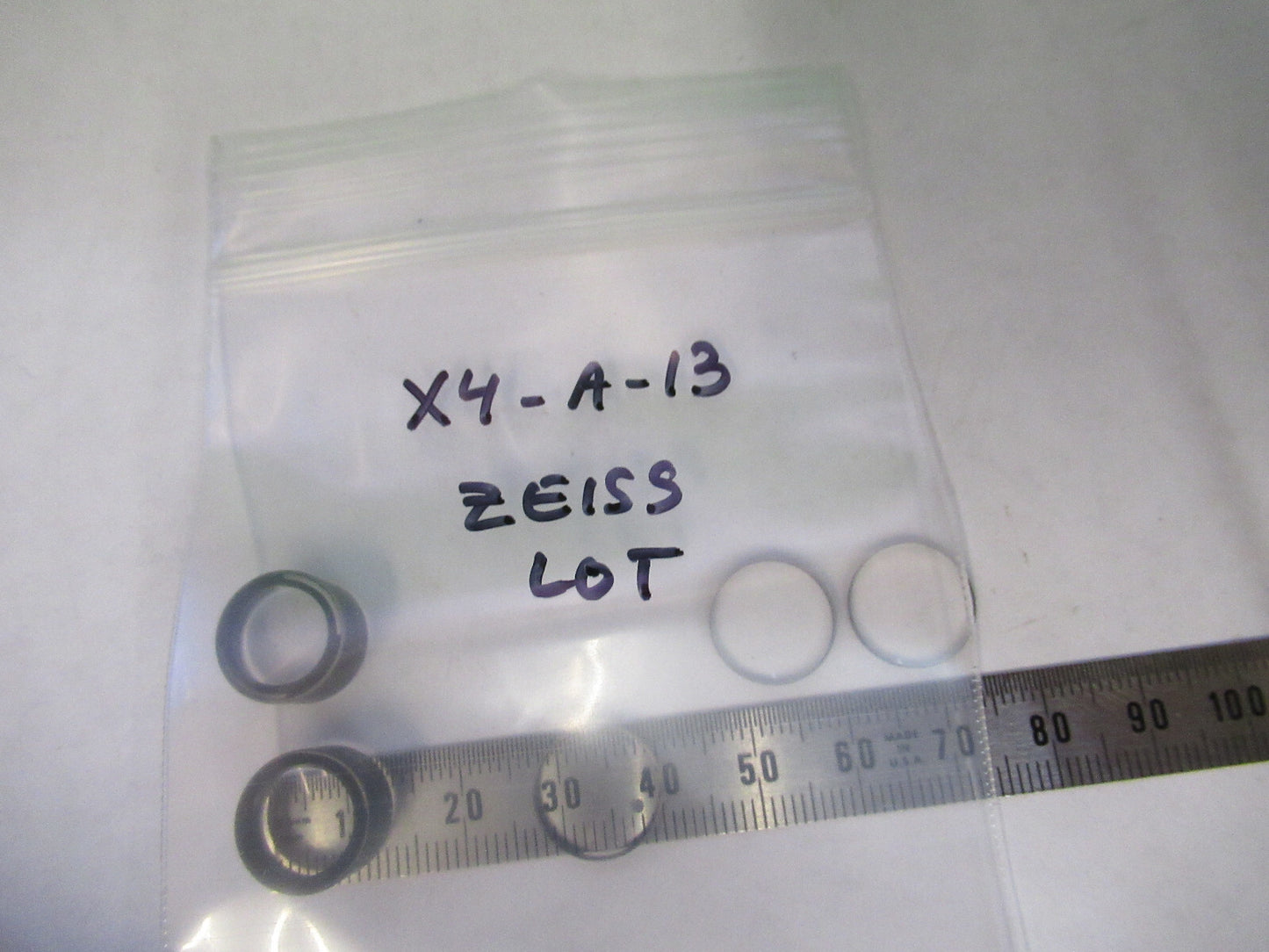LOT MINI LENSES ZEISS GERMANY MICROSCOPE PART AS PICTURED X4-A-13