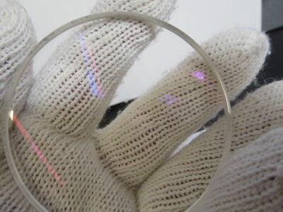 OPTICAL NEAR UV LENS OPTICS COATING DAMAGED AS PICTURED &A3-B-68
