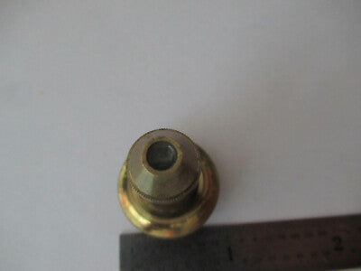 ANTIQUE BRASS ENGLAND OBJECTIVE LENS OPTICS MICROSCOPE PART AS PICTURED #F3-A-16
