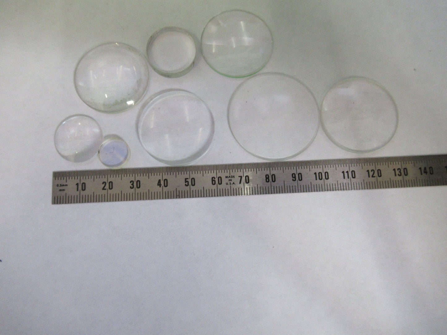 OPTICAL GLASS LENSES LOT OPTICS MICROSCOPE PART AS PICTURED U8-A-53