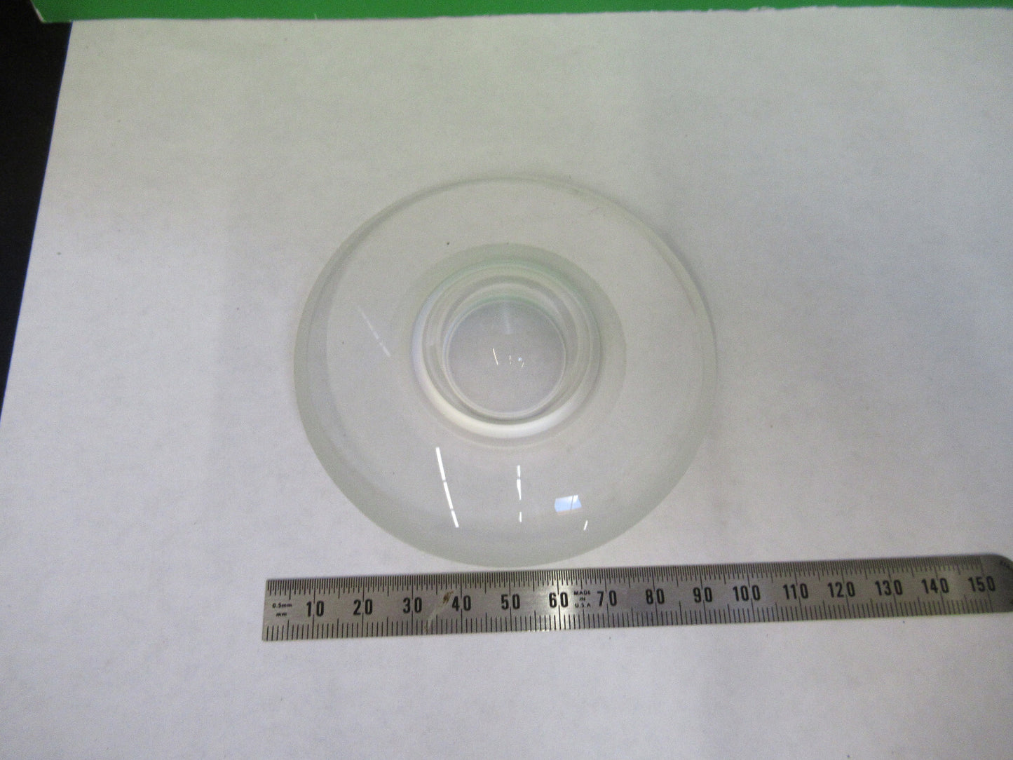 WEIRD HUGE LENS OPTICAL BK7 CONVEX CONCAVE MIL SPEC  OPTICS  AS PICTURED S1-B-08