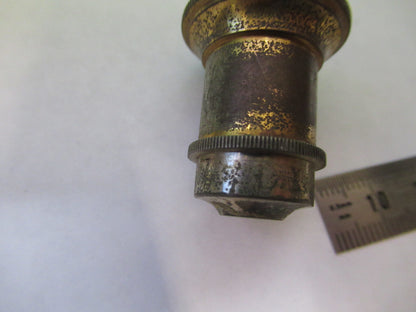 WATSON LONDON ANTIQUE BRASS OBJECTIVE MICROSCOPE PART OPTICS AS PICTURED X6-A-88