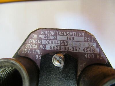 ARMTEC TRU-66/A TRANSMITTER PRESSURE 418-00044 NSN AIRCRAFT PART AS PIC &P4-A-26