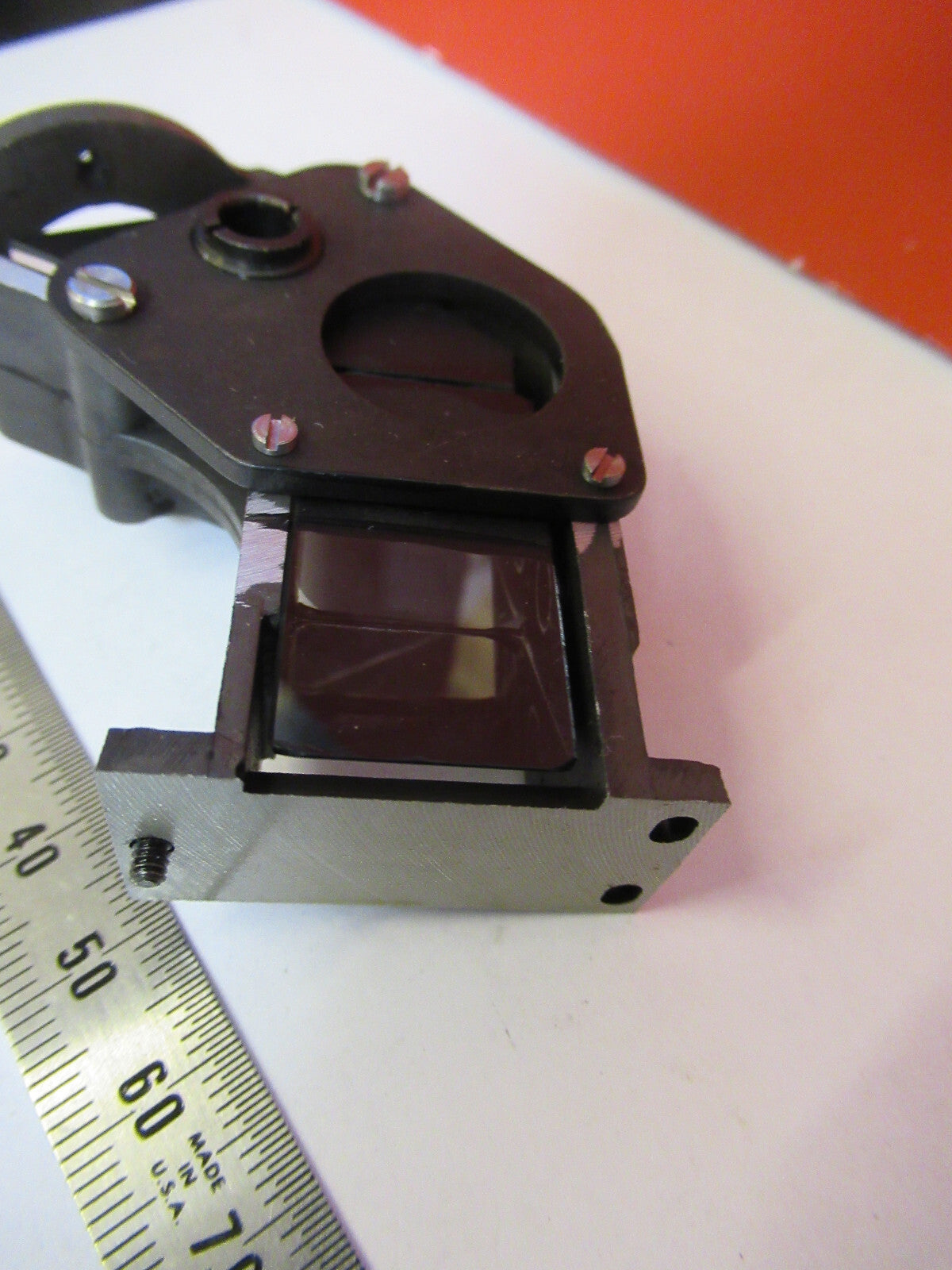 Antique Bausch & Lomb Optics Glass Prism Microscope Part