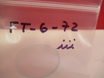 OPTICAL GLASS PLATE ROUND OPTICS AS PICTURED &FT-6-72