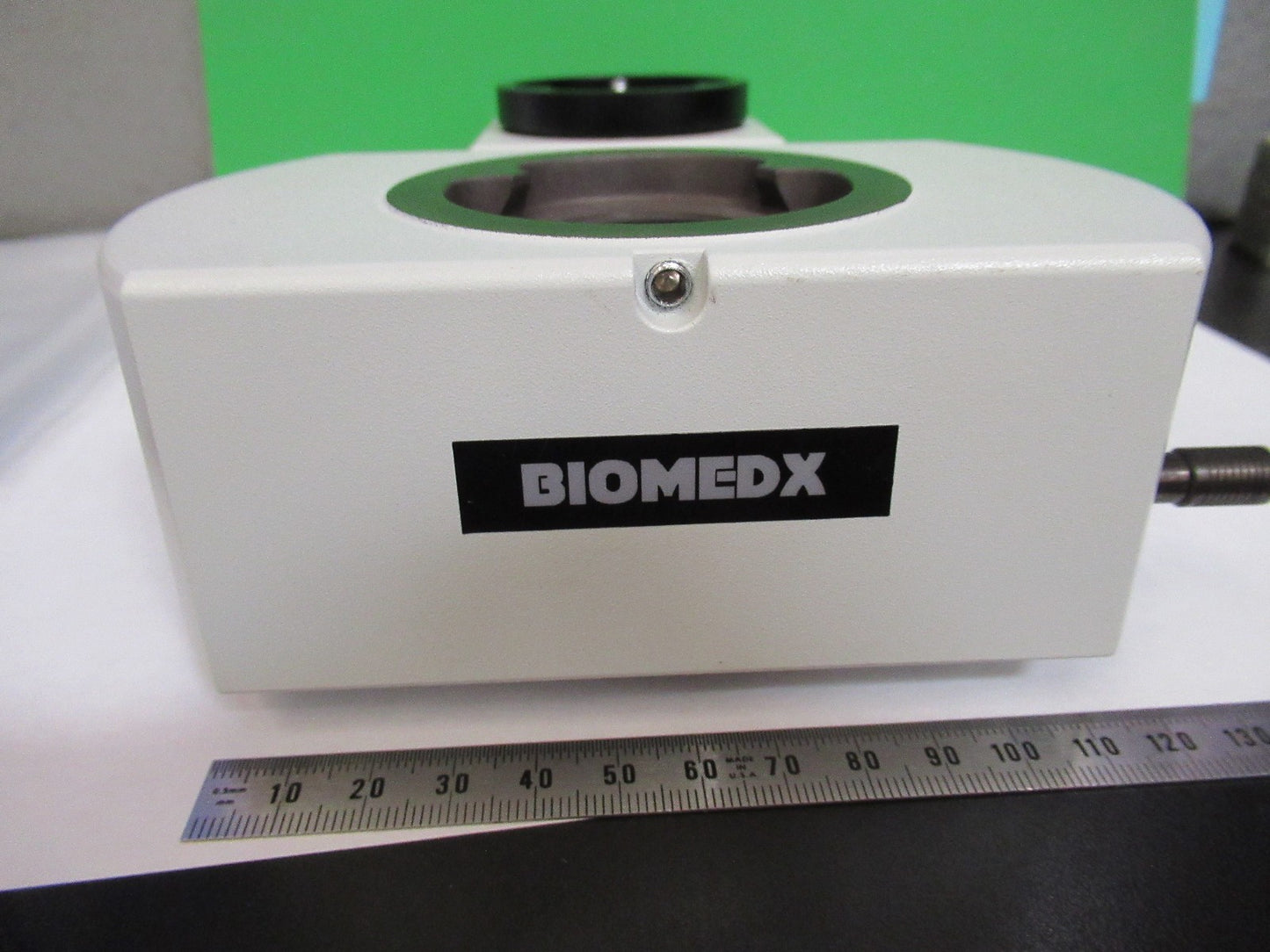 BIOMEDX CAMERA MANIFOLD OPTICS ASSEMBLY MICROSCOPE PART AS PICTURED T3-B-36