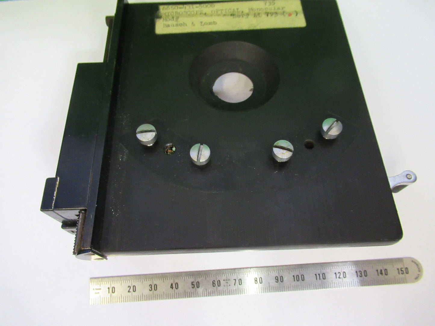 BAUSCH LOMB XY STAGE TABLE CLIPS OPTICS MICROSCOPE PART AS PICTURED V3-A-48
