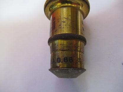 ANTIQUE BRASS SPENCER OBJECTIVE 4mm 44X MICROSCOPE PART AS PICTURED V7-A-76