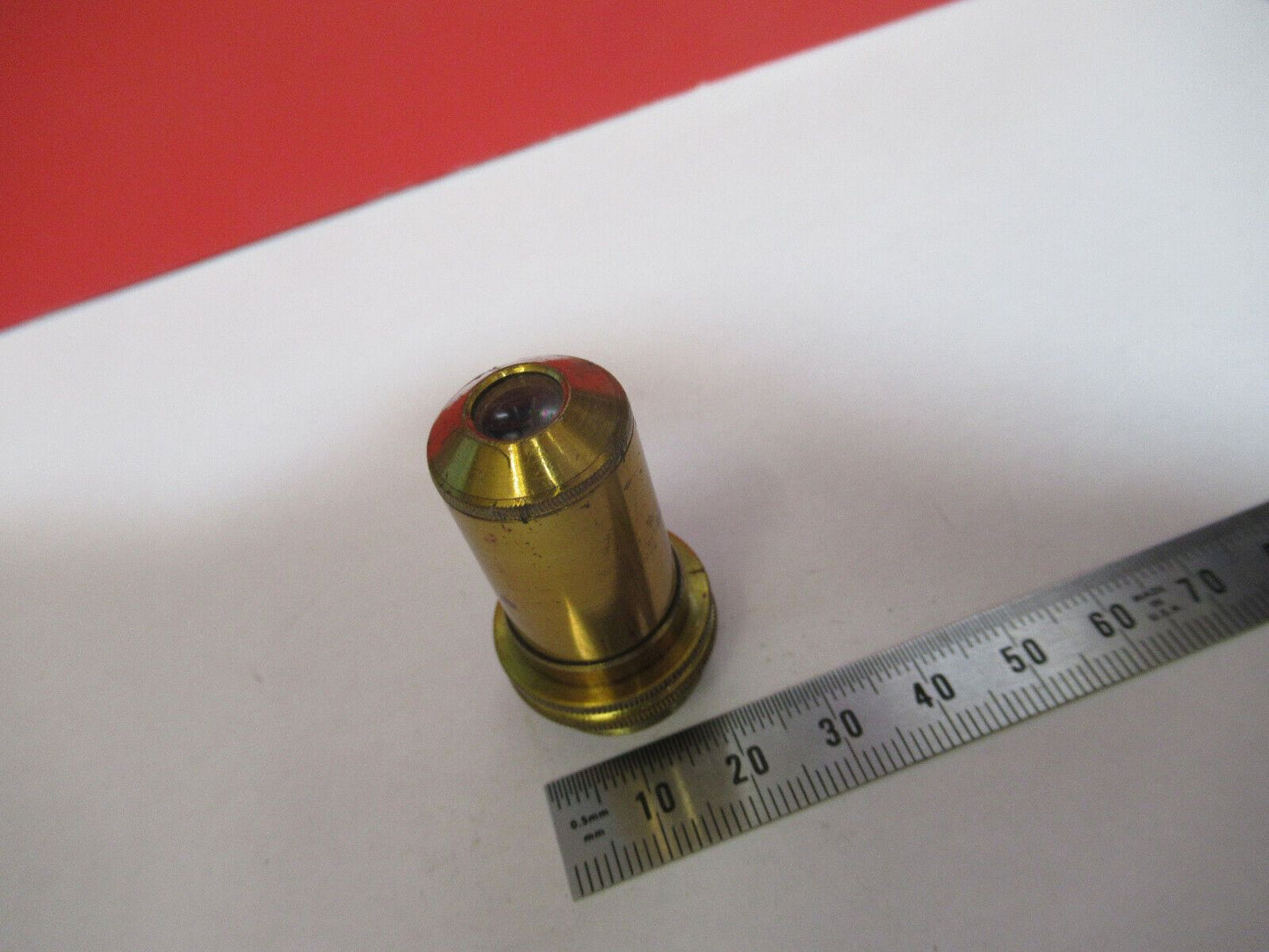 ANTIKES MESSING BECK LONDON OBJEKTIVLINSE MIKROSKOPTEIL WIE ABGEBILDET G4-A-97 