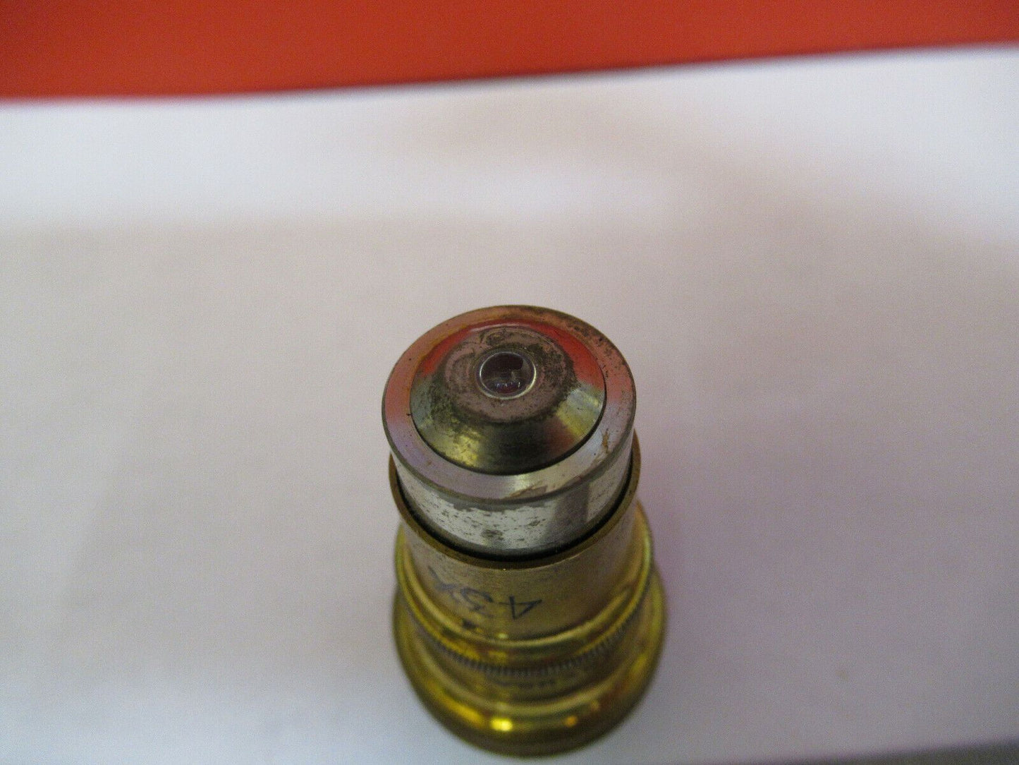 BAUSCH LOMB ANTIQUE BRASS OBJECTIVE MICROSCOPE PART AS PICTURED 43X Q3-B-11