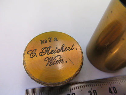 ANTIQUE BRASS Reichert Austria RARE EMPTY OBJECTIVE CANISTER AS PICTURED &5-b-15