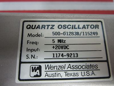 WENZEL LOW PHASE NOISE 5 MHz QUARTZ OSCILLATOR FREQUENCY STANDARD BIN#8C