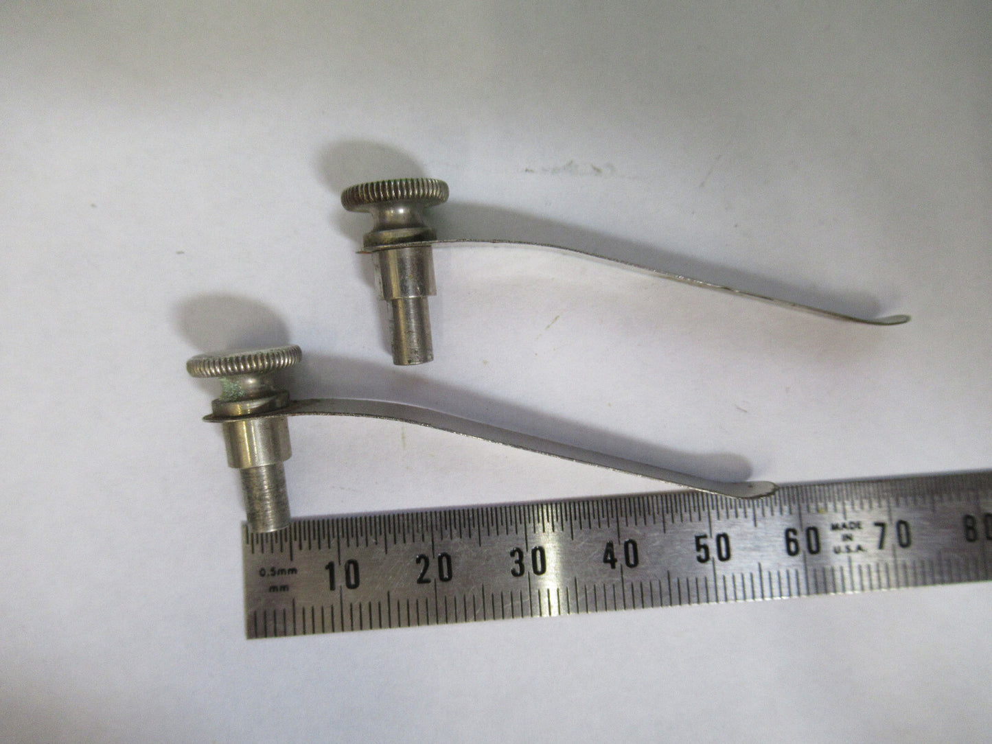 Pair Clips Antique Spencer Lens Co. American Optical Co. Microscope Part