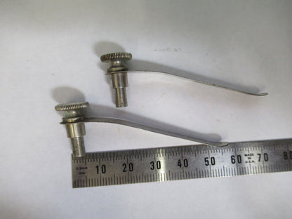 Pair Clips Antique Spencer Lens Co. American Optical Co. Microscope Part