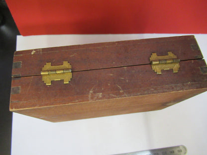 Antique wood box Spencer Lens Co. American Optical Co. for glass slides Microscope Part