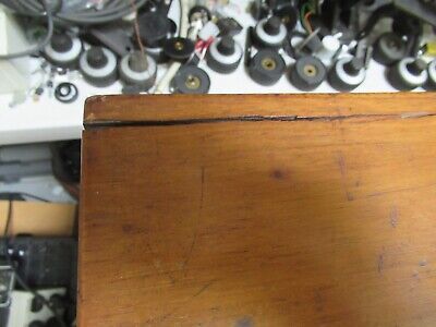ANTIQUE HENRY CROUCH LONDON EMPTY WOOD BOX 1900"s MICROSCOPE AS PICTURED &TB-5-b