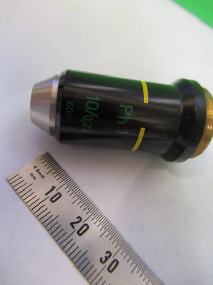 ZEISS GERMANY PH1 OBJECTIVE 10X  /160 OPTICS MICROSCOPE PART AS PICTURED U8-B-39