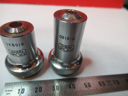 LOT 2ea KYOWA TOKYO 40X 10X OBJECTIVE OPTICS MICROSCOPE PART AS PICTURED T9-A-39