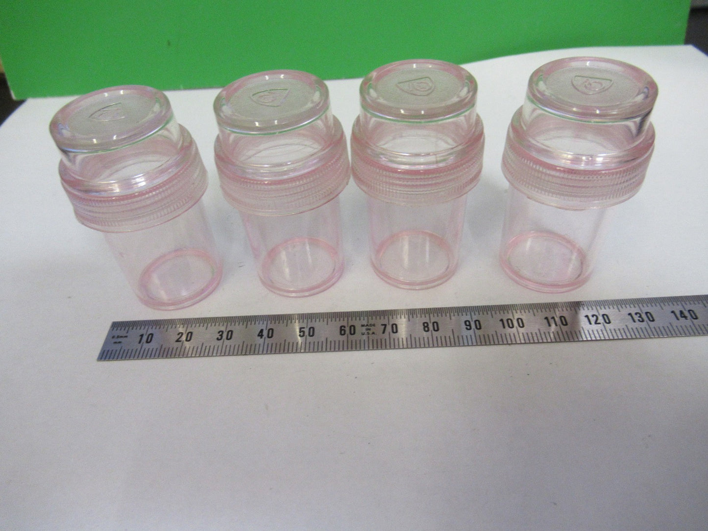 ANTIQUE SPENCER AO LOT EMPTY PLASTIC CANS MICROSCOPE PART AS PICTURED V3-A-51