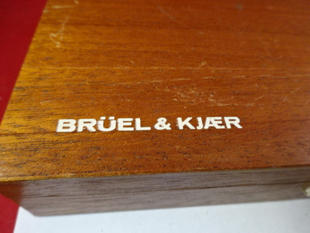 EMPTY WOODEN BOX BRUEL KJAER DENMARK MAHOGANY CASE ACCELEROMETER AS IS  #94-46