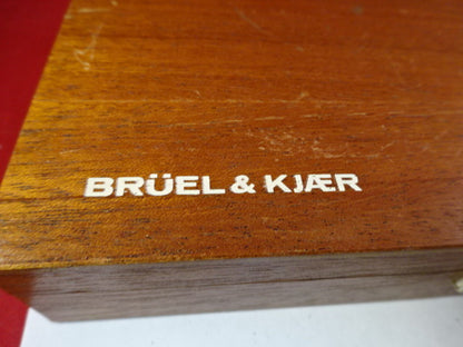 EMPTY WOODEN BOX BRUEL KJAER DENMARK MAHOGANY CASE ACCELEROMETER AS IS  #94-46