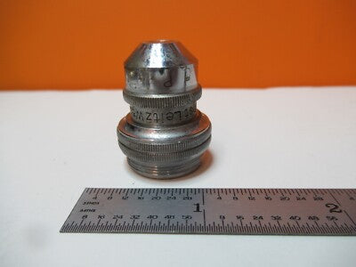 ANTIQUE LEITZ GERMANY POL OBJECTIVE 3 P MICROSCOPE OPTICS PART AS PIC &16-B-10